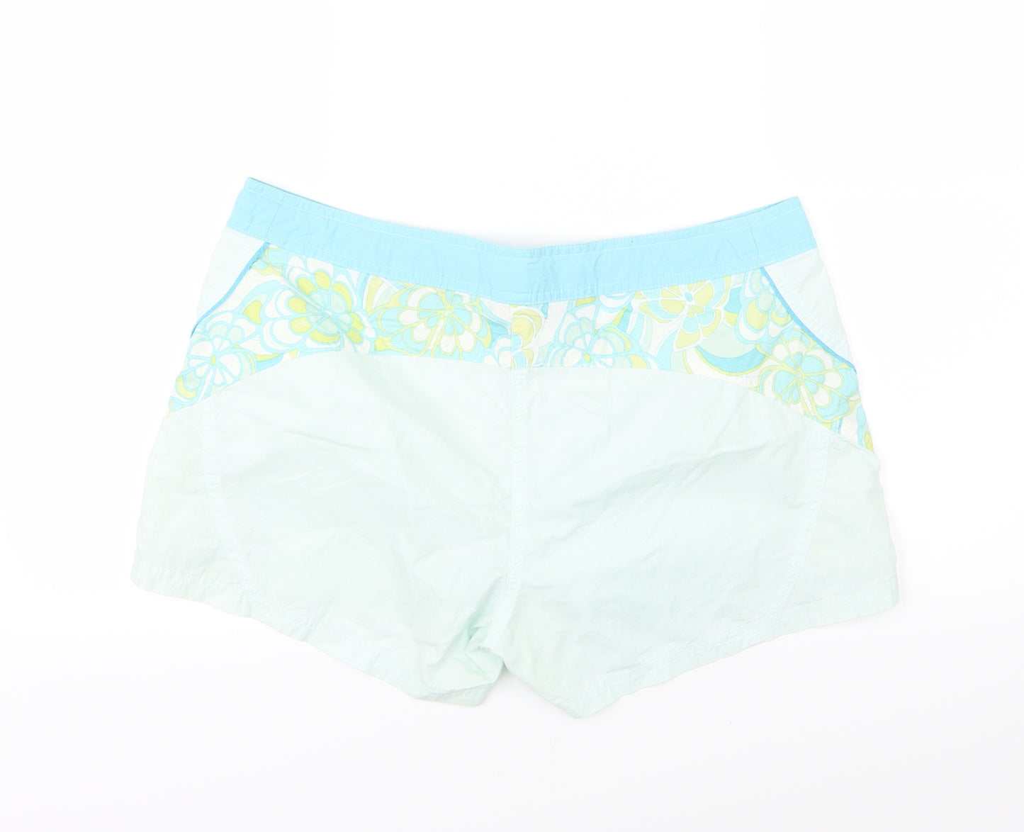 H&M Womens Blue Floral  Sweat Shorts Size 14