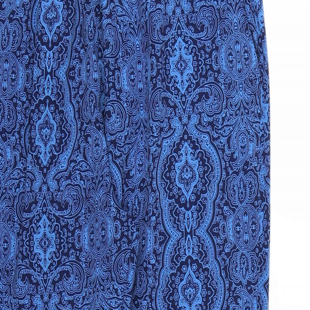 Marrisota Womens Blue Paisley  Trousers  Size 16 L27 in