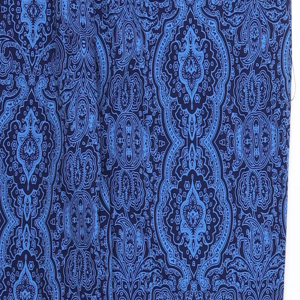 Marrisota Womens Blue Paisley  Trousers  Size 16 L27 in