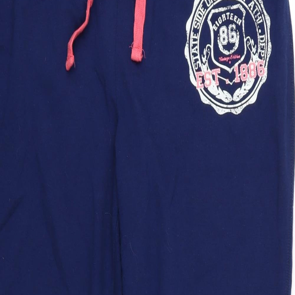 E-vie Womens Blue  Jersey Jogger Trousers Size 20 L30 in
