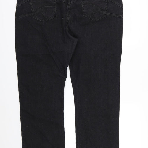 George Womens Black  Denim Straight Jeans Size 22 L31 in
