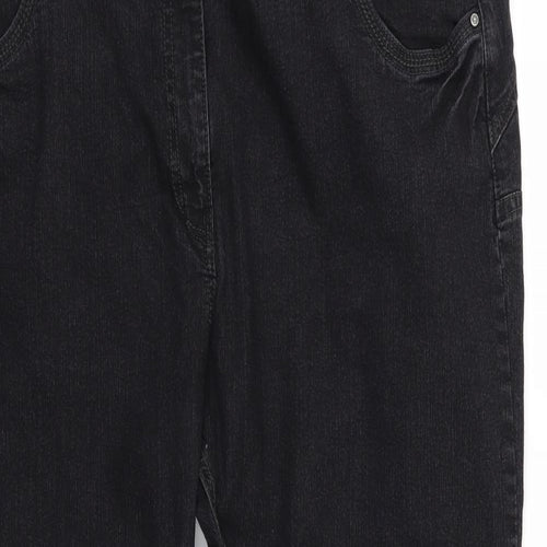 George Womens Black  Denim Straight Jeans Size 22 L31 in