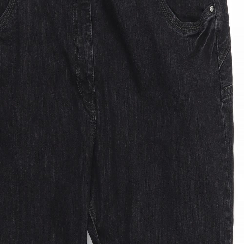 George Womens Black  Denim Straight Jeans Size 22 L31 in