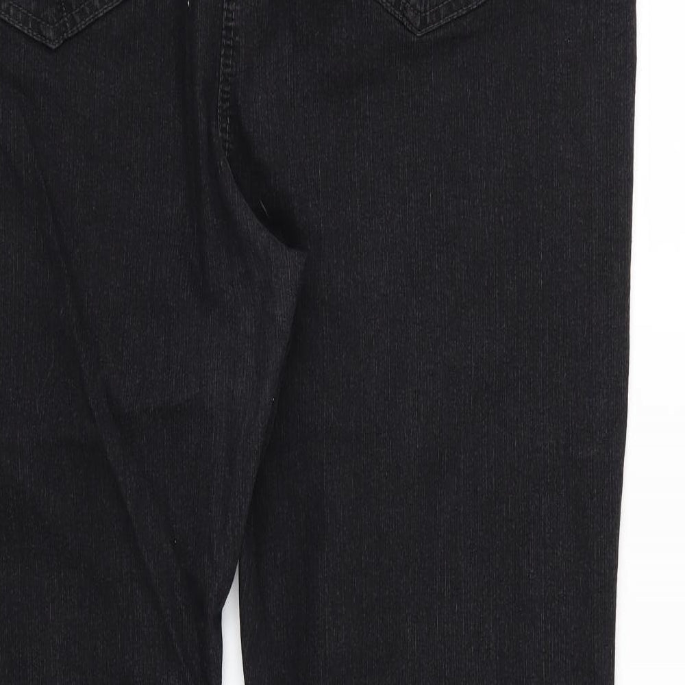 George Womens Black  Denim Straight Jeans Size 22 L31 in