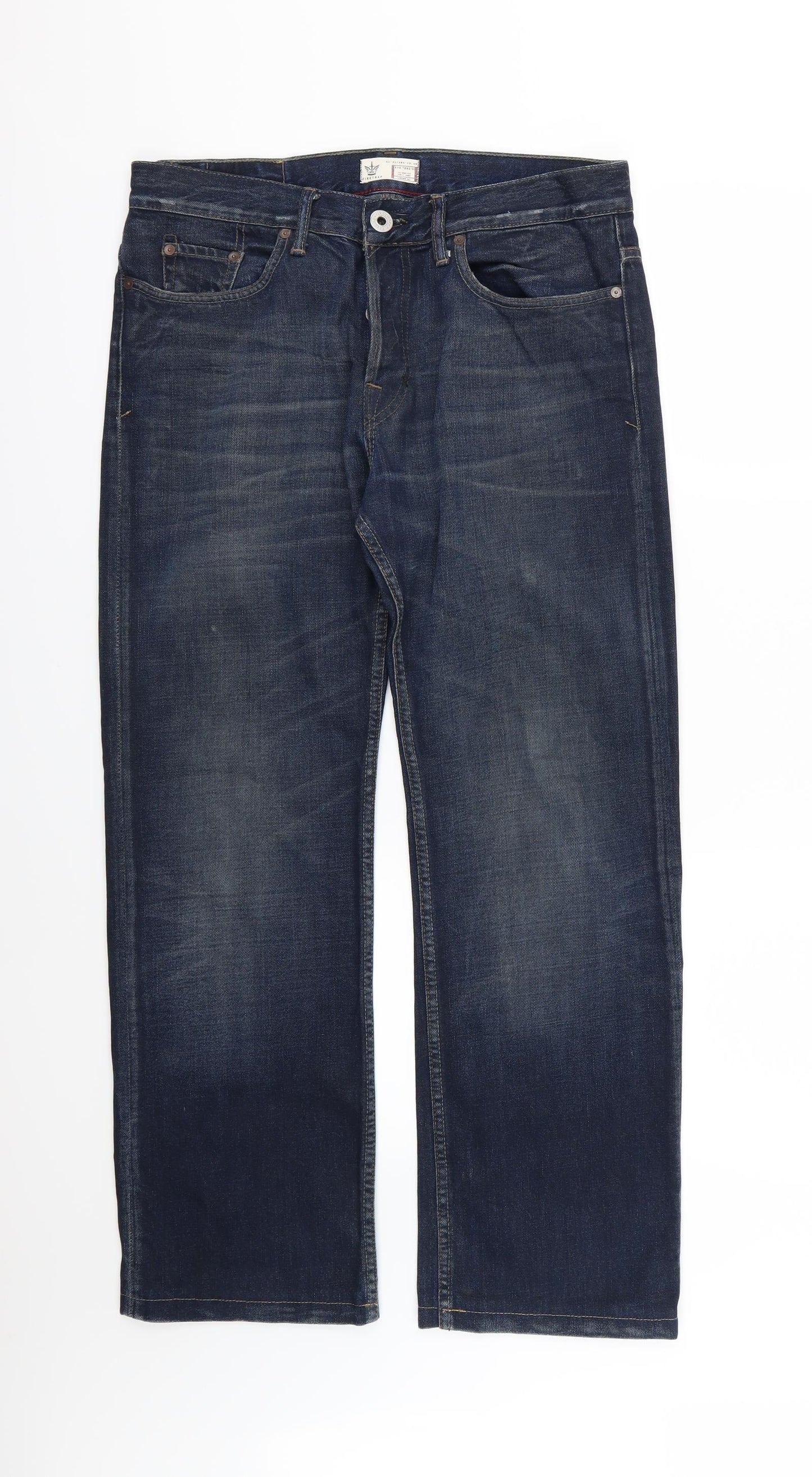 Firetrap Mens Blue  Denim Straight Jeans Size 30 L32 in