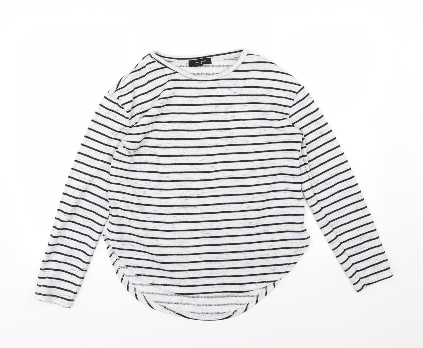 Atmosphere Womens Grey Striped Jersey Pullover Jumper Size 8