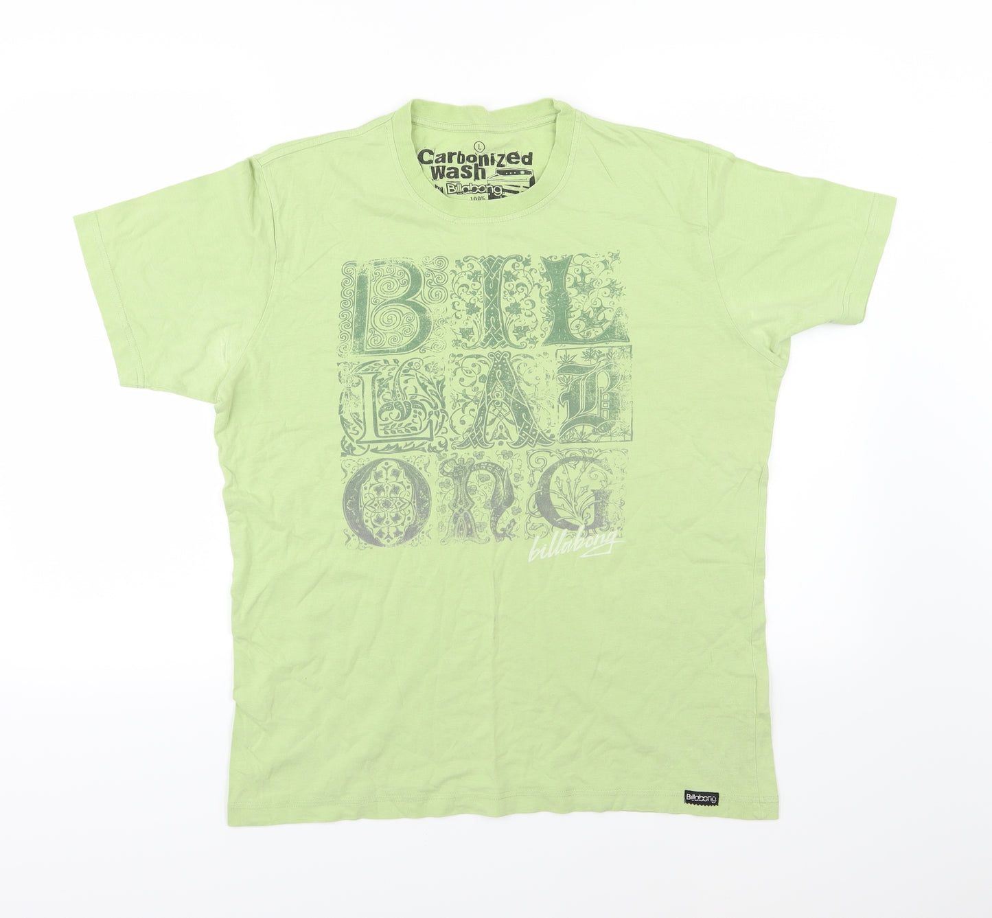 Billabong Mens Green  Jersey  T-Shirt Size L