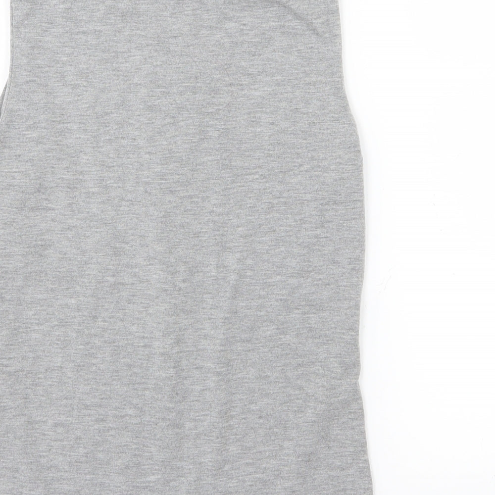 Boohoo Womens Grey  Jersey Basic Tank Size 6