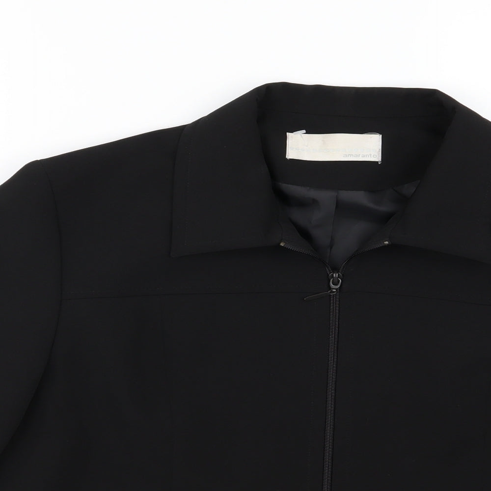 AMARANTO Womens Black  Rayon Jacket  Size 18