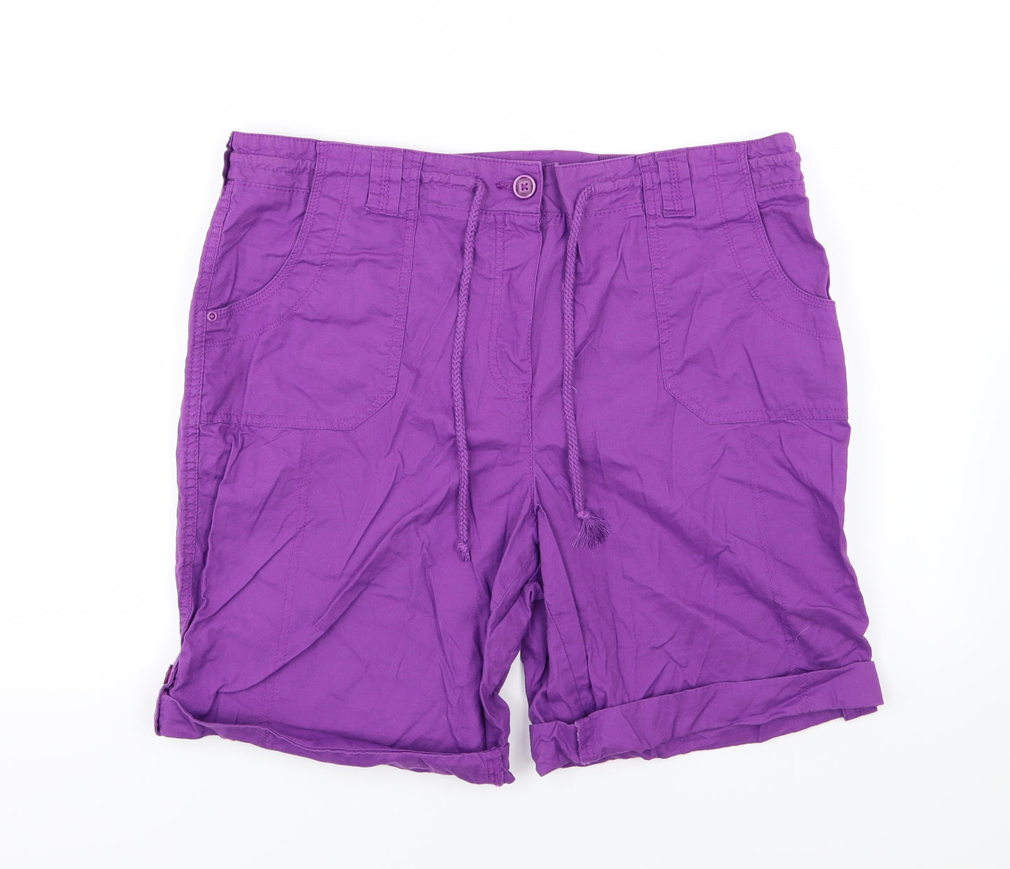 BHS Womens Purple   Chino Shorts Size 16