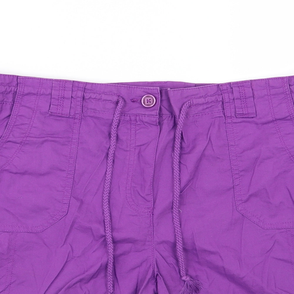 BHS Womens Purple   Chino Shorts Size 16