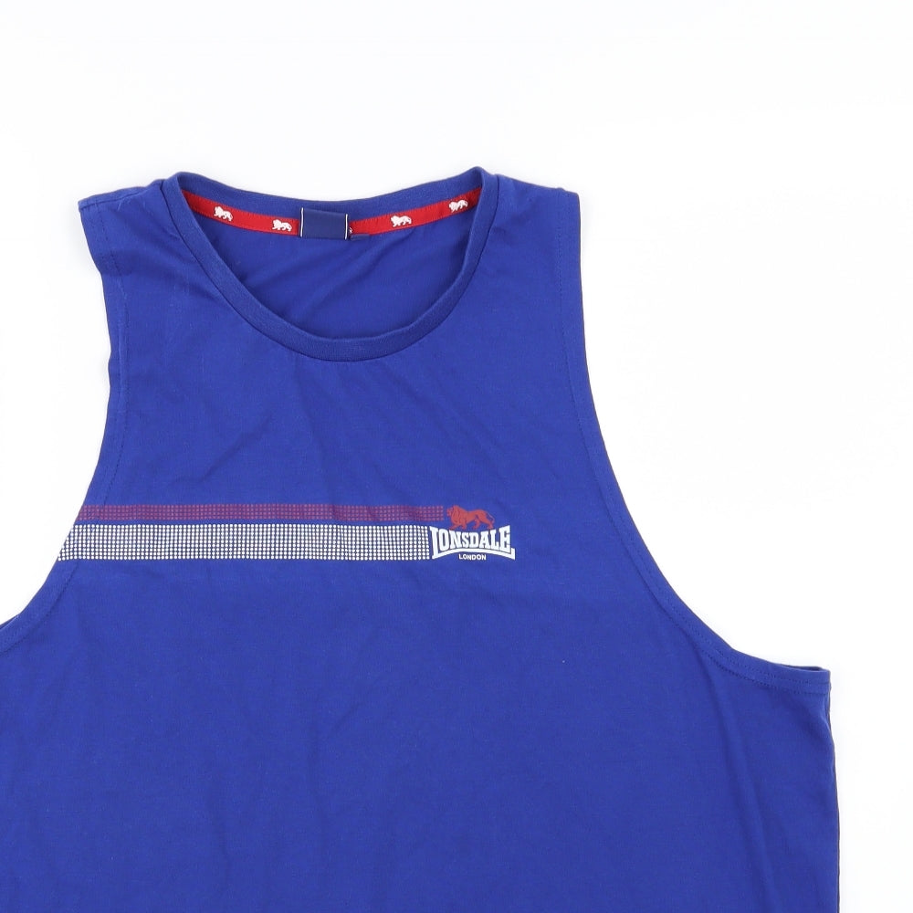 Lonsdale Mens Blue  Jersey  T-Shirt Size 2XL