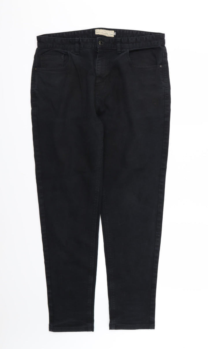 NEXT Womens Black Denim Tapered Jeans Size 34 L31 in