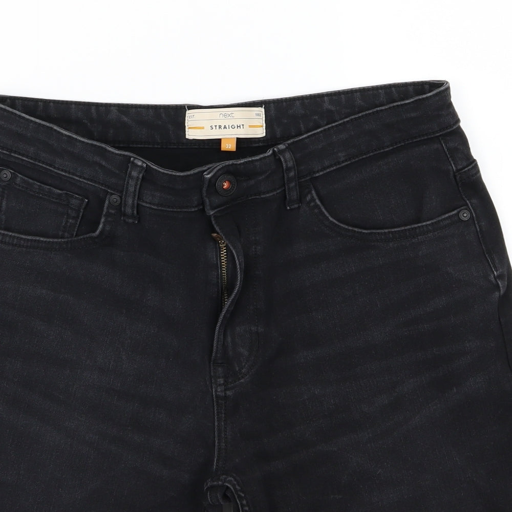 NEXT Mens Black  Denim Chino Shorts Size 32