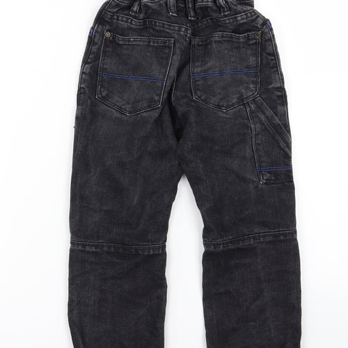 Matalan Boys Black Batik Denim Straight Jeans Size 5 Years