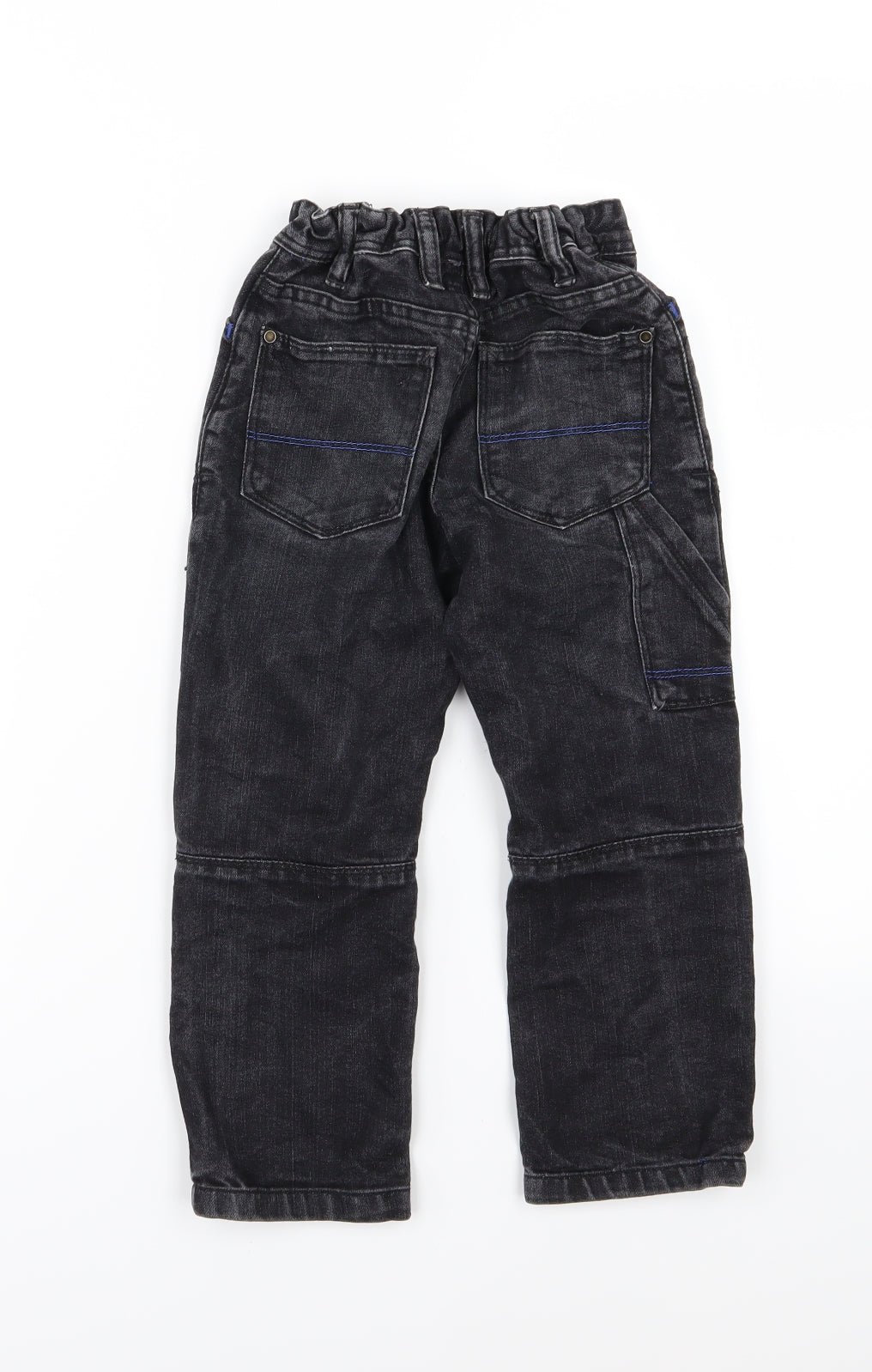 Matalan Boys Black Batik Denim Straight Jeans Size 5 Years