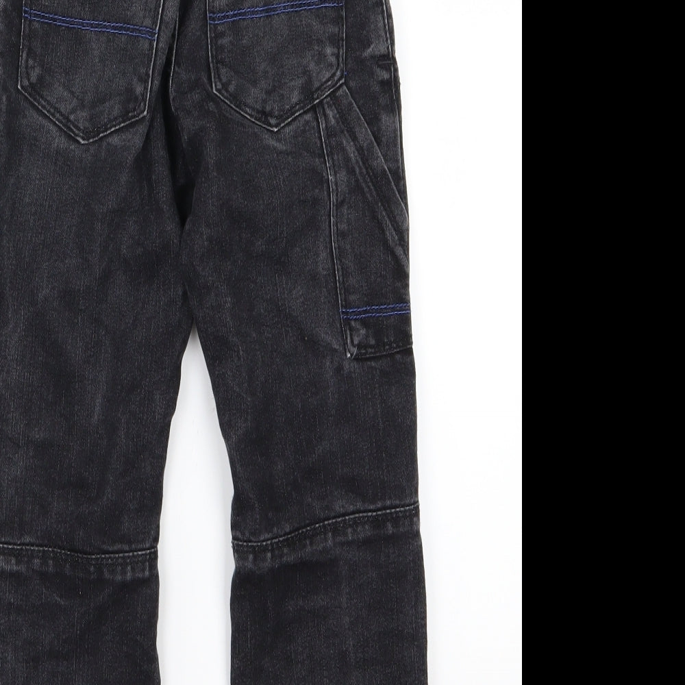 Matalan Boys Black Batik Denim Straight Jeans Size 5 Years