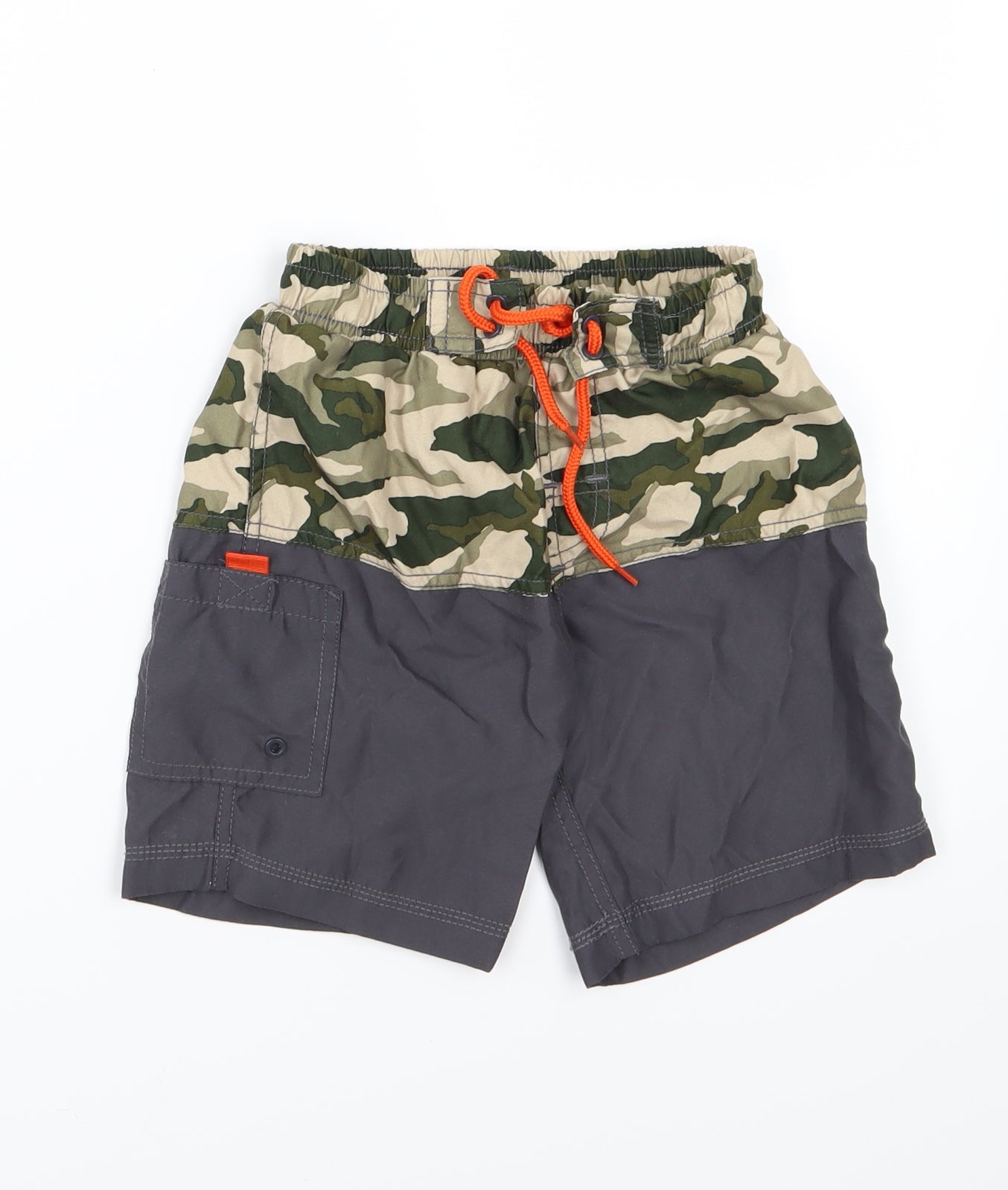 Matalan Boys Grey Camouflage  Sweat Shorts Size 4-5 Years - Swim