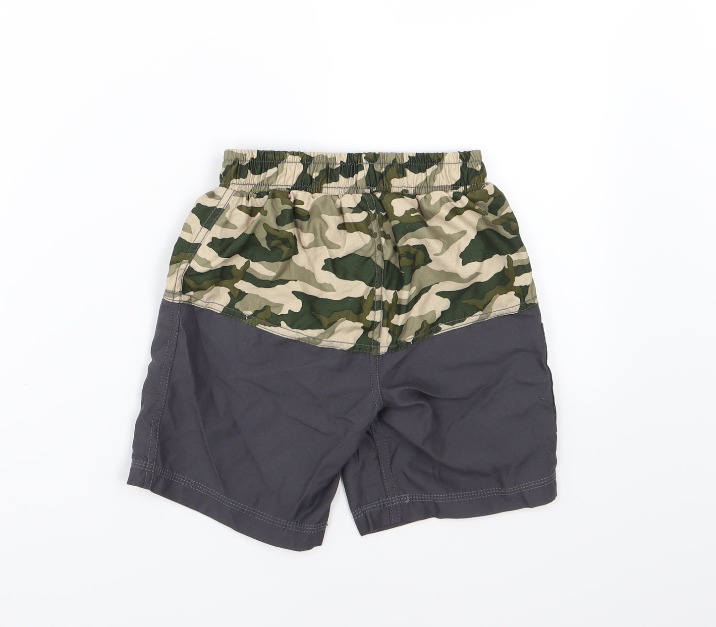 Matalan Boys Grey Camouflage  Sweat Shorts Size 4-5 Years - Swim