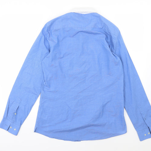 NEXT Mens Blue  Woven  Dress Shirt Size 15.5