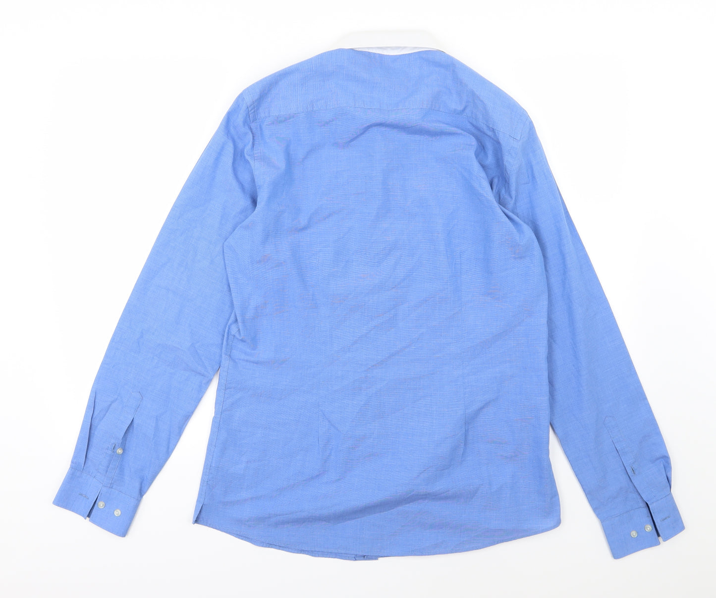NEXT Mens Blue  Woven  Dress Shirt Size 15.5