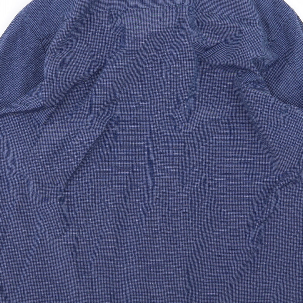 Prince Oliver Mens Blue Striped Woven  Button-Up Size XL