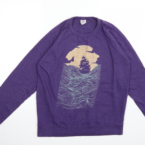 Delsa Womens Purple   Pullover Jumper Size L