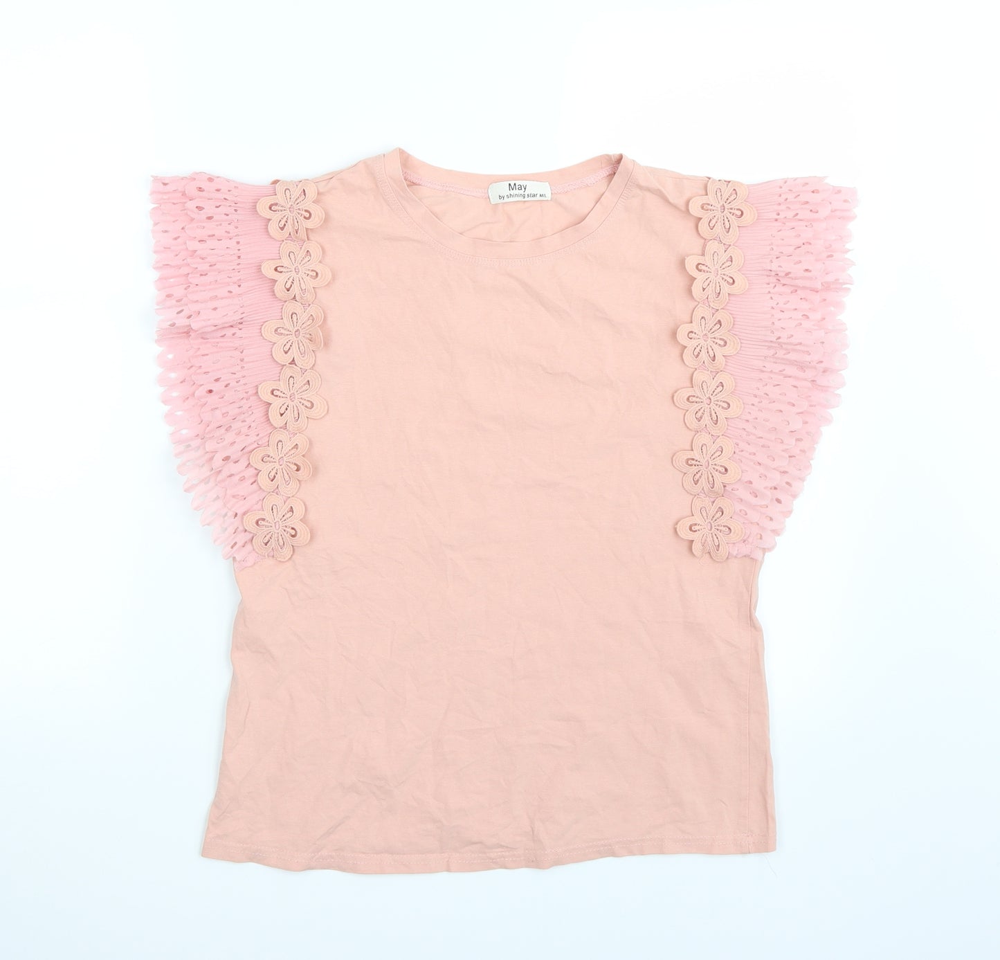 Shining star Womens Pink   Basic T-Shirt Size M