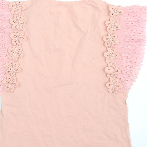 Shining star Womens Pink   Basic T-Shirt Size M