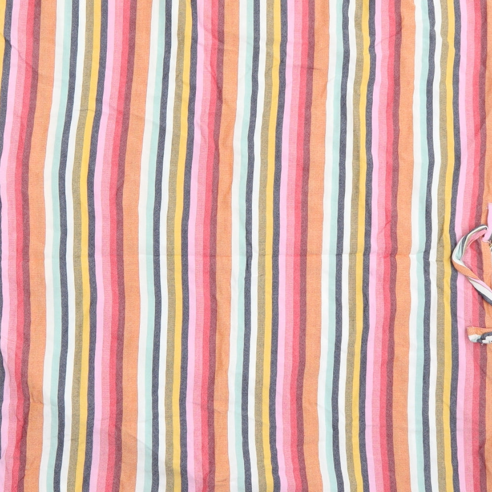 Papaya Womens Pink Striped  Basic T-Shirt Size 14