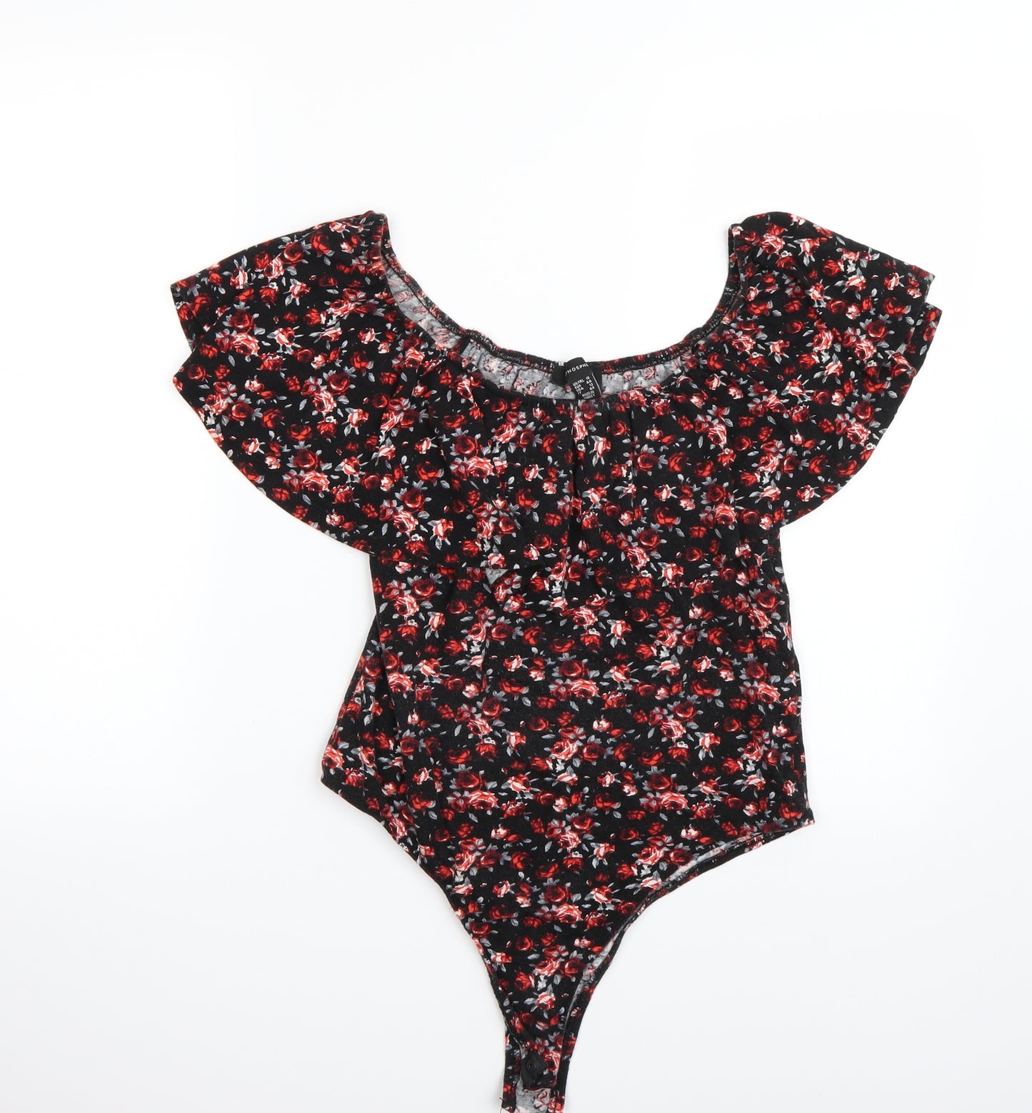 Primark Womens Black Floral  Basic T-Shirt Size 14