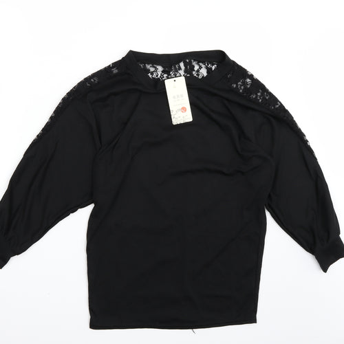 Jin mei yi Womens Black   Basic T-Shirt Size L