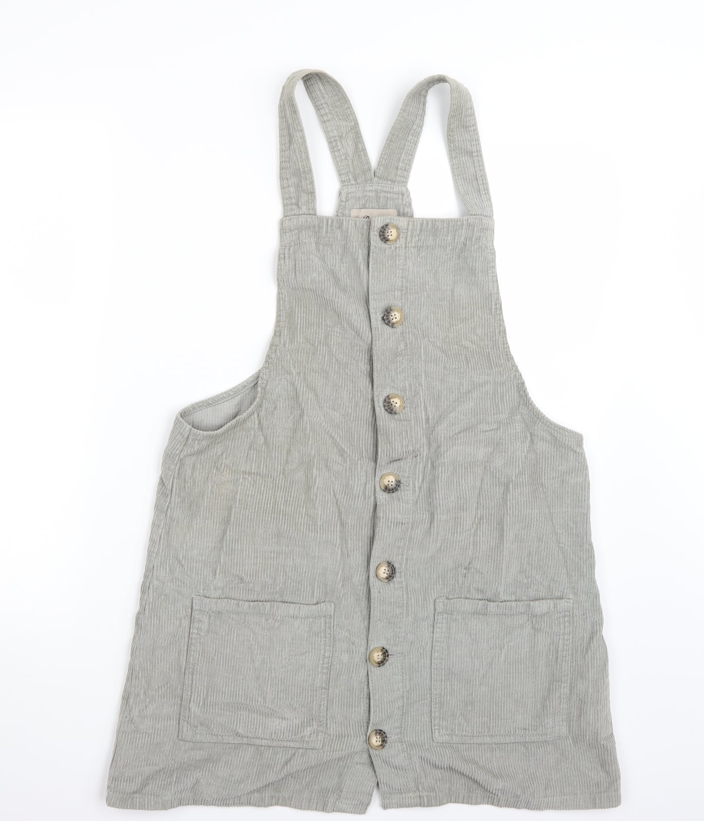 Denim & Co. Womens Grey   Dungaree One-Piece Size 14