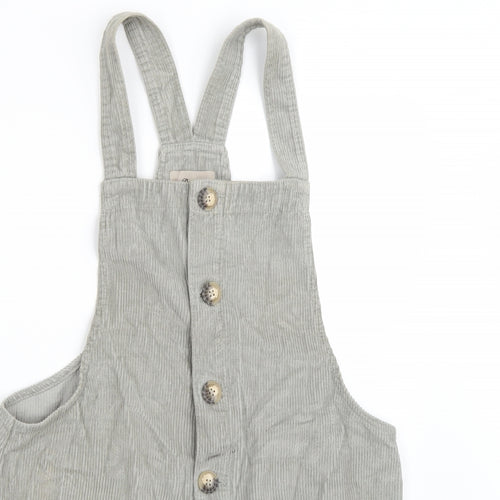 Denim & Co. Womens Grey   Dungaree One-Piece Size 14