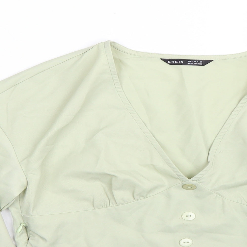 SheIn Womens Green   Basic T-Shirt Size S