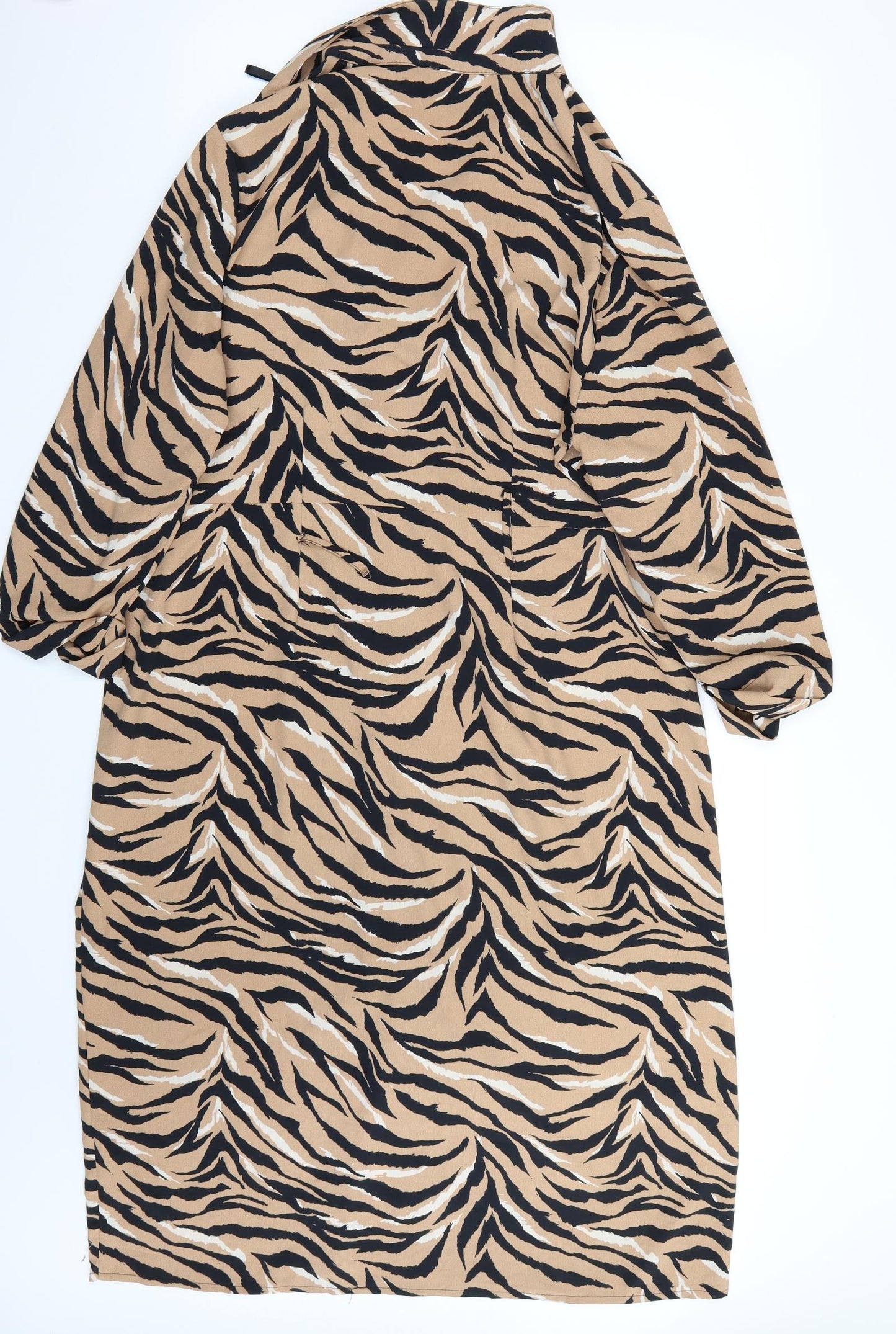Primark Womens Brown Animal Print  A-Line  Size 18