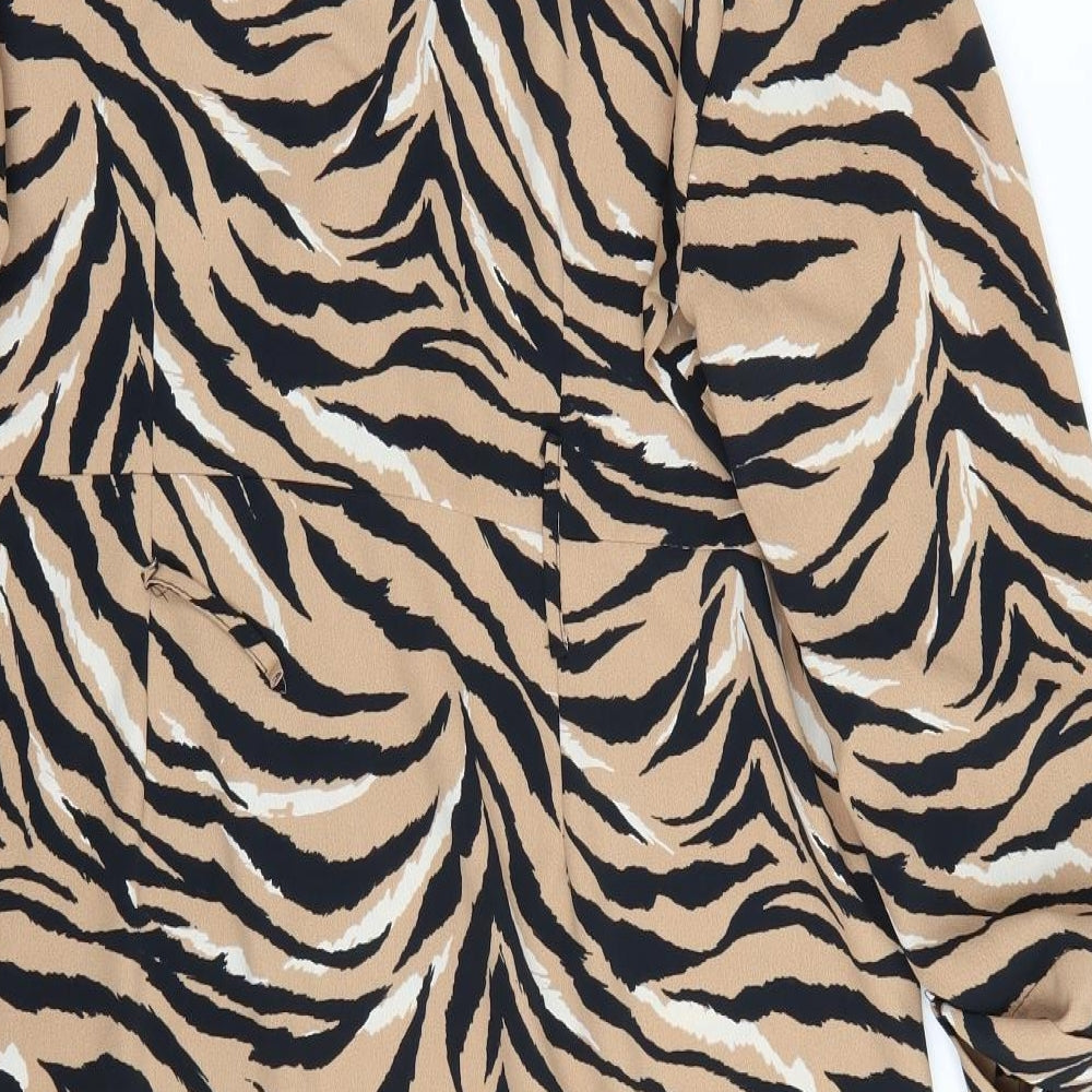 Primark Womens Brown Animal Print  A-Line  Size 18