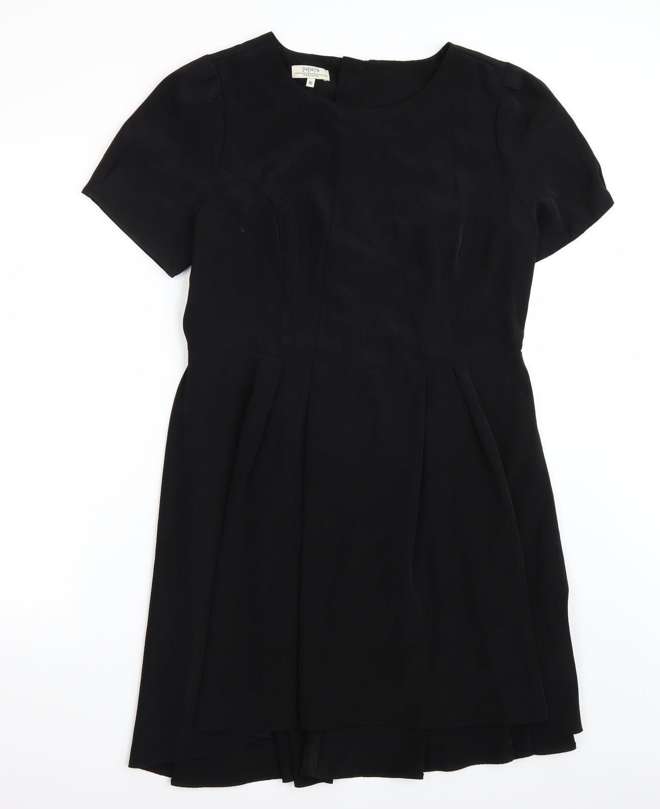 Papaya Womens Black  Rayon A-Line  Size 16
