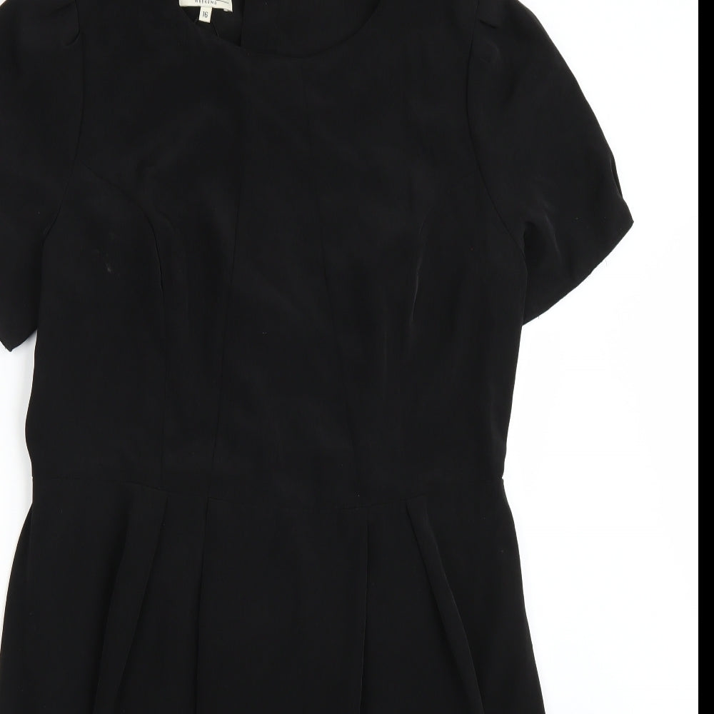 Papaya Womens Black  Rayon A-Line  Size 16