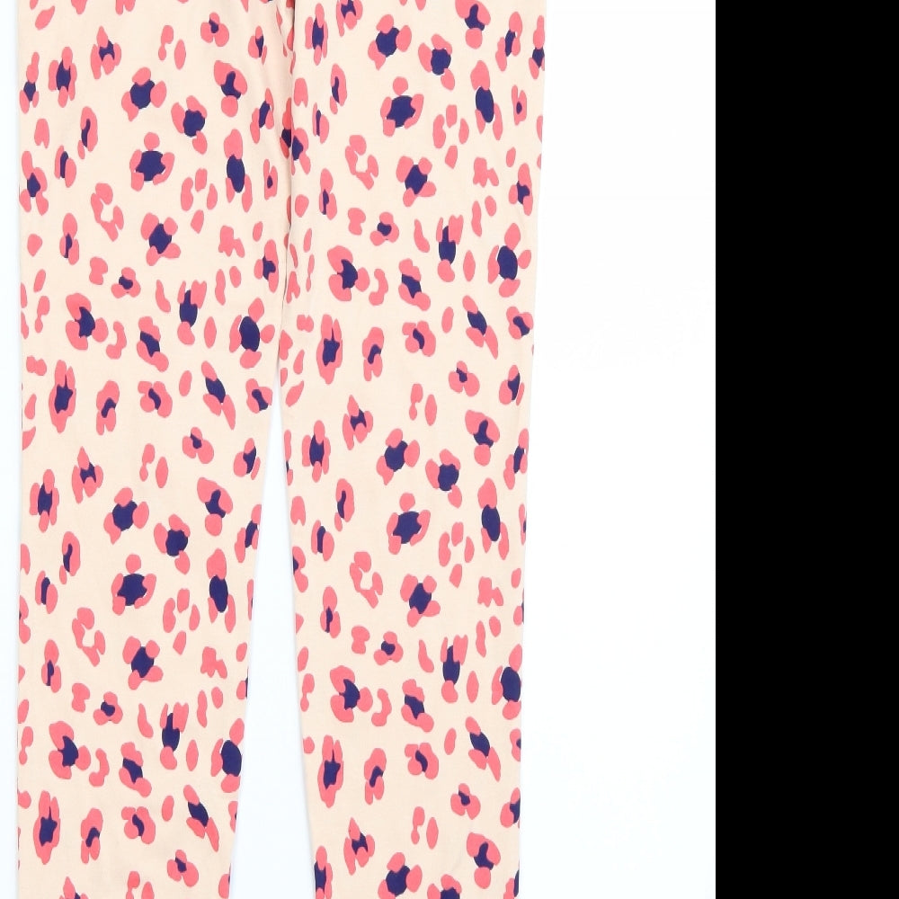 George Girls Pink Animal Print  Jegging Trousers Size 13 Years