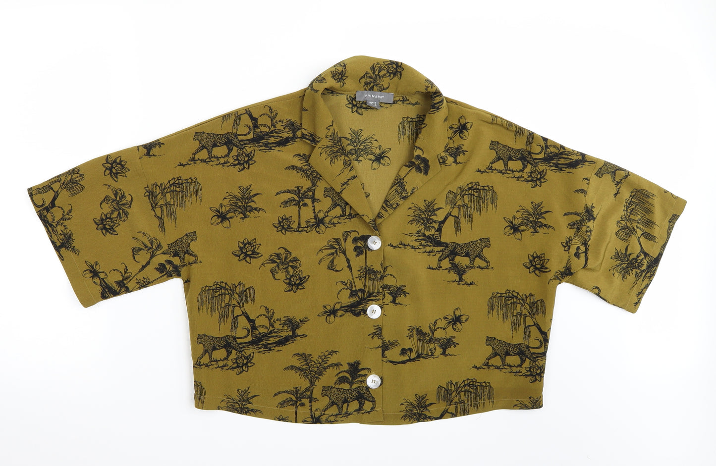 Primark Womens Green   Basic Button-Up Size 14