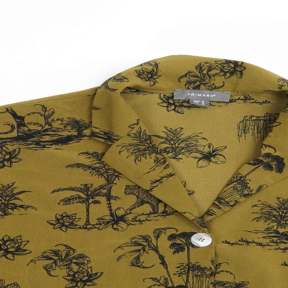 Primark Womens Green   Basic Button-Up Size 14