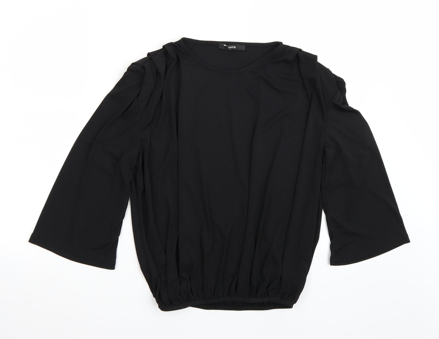 George Womens Black   Basic Blouse Size 8