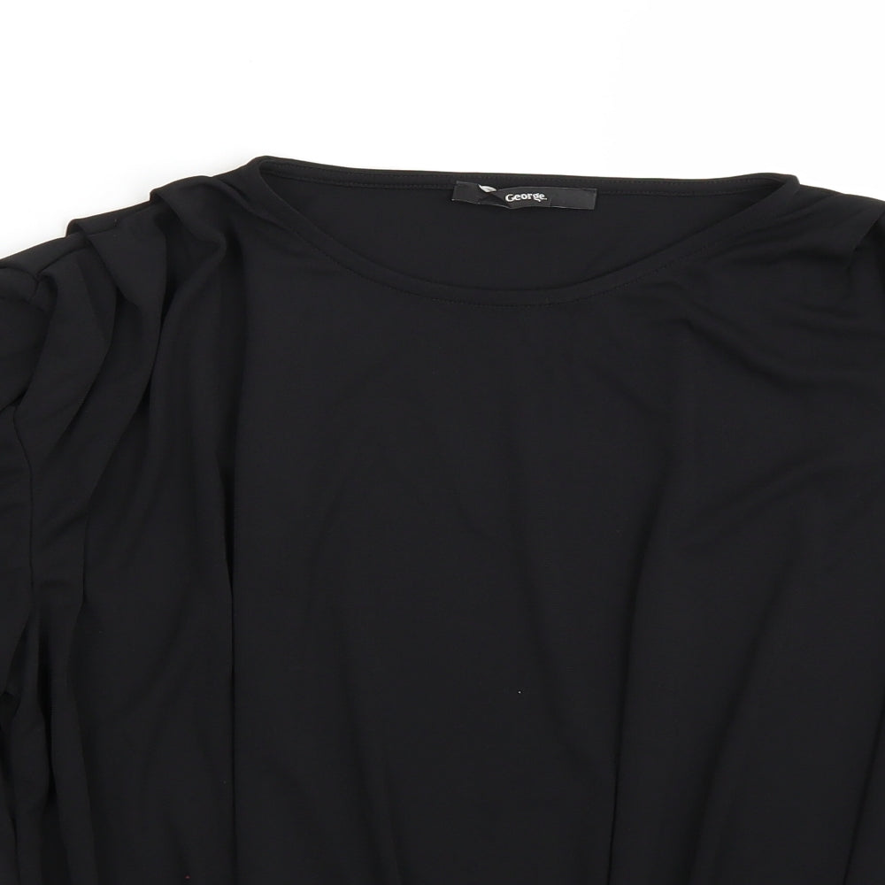 George Womens Black   Basic Blouse Size 8