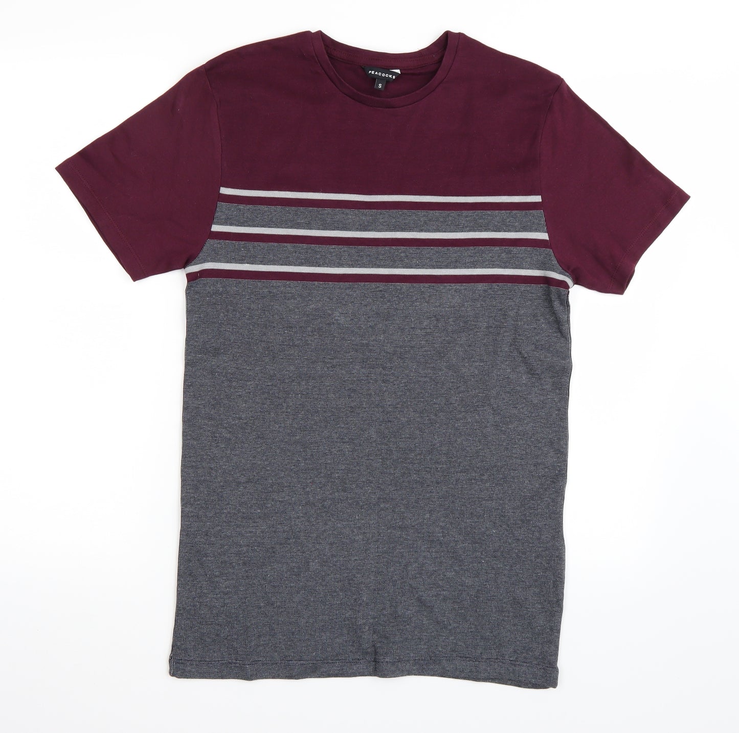 Peacocks Mens Purple    T-Shirt Size S