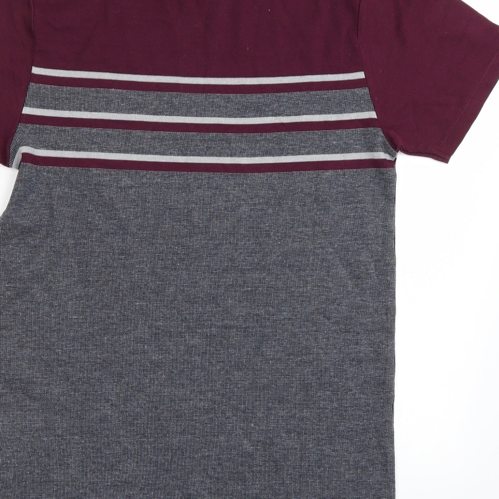Peacocks Mens Purple    T-Shirt Size S