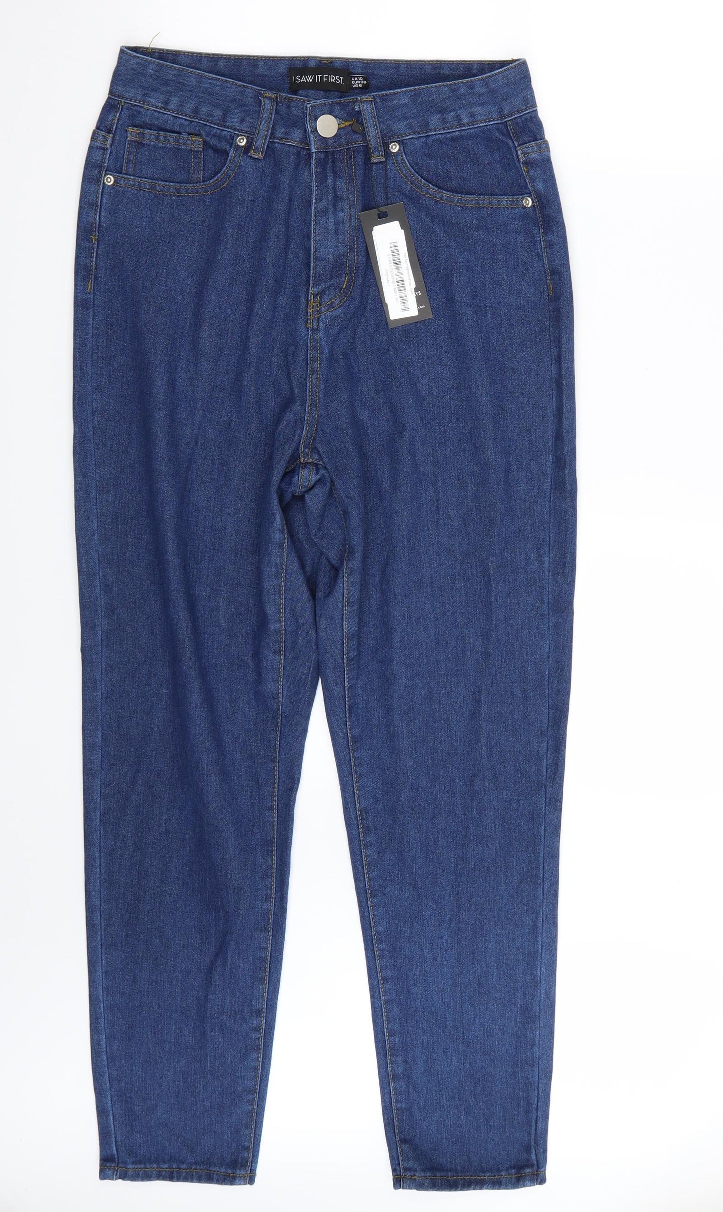 I SAW IT FIRST Womens Blue   Mom Jeans Size 10 L28 in
