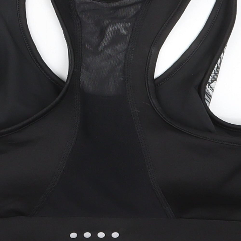 Souluxe Womens Black Geometric  Cropped Tank Size S