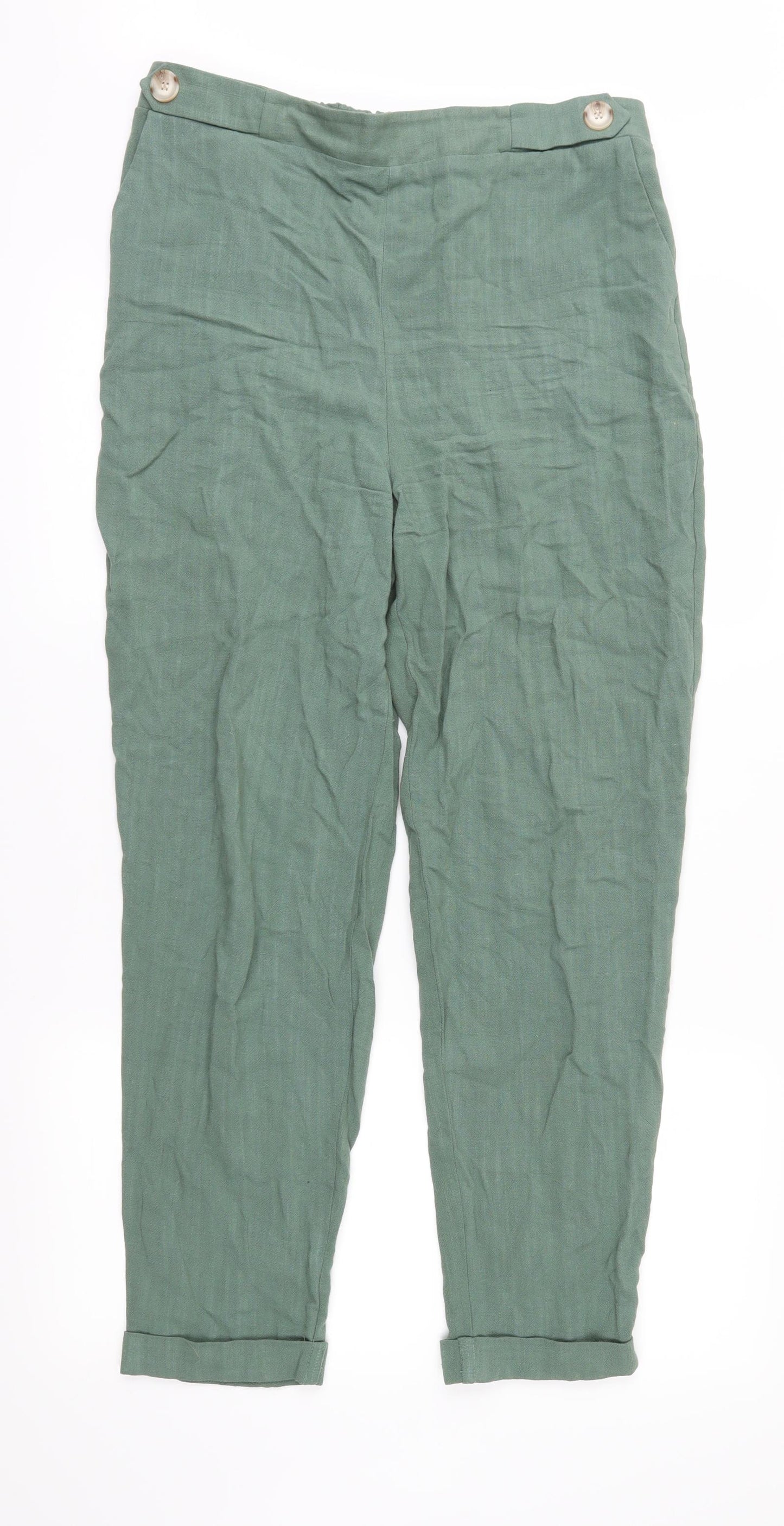 TU Womens Green   Trousers  Size 12 L28 in
