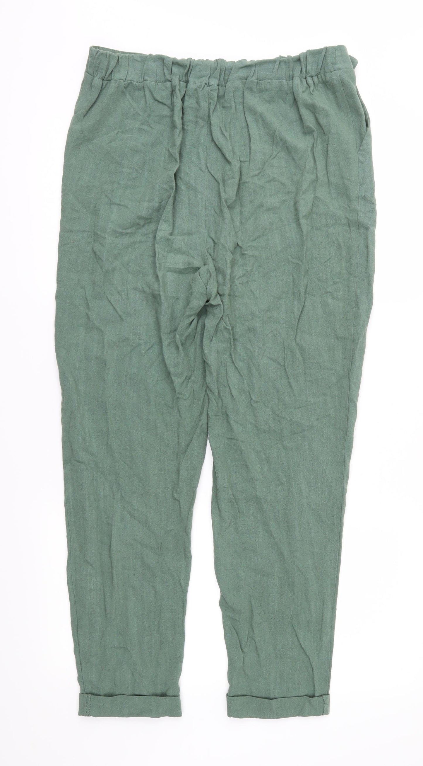 TU Womens Green   Trousers  Size 12 L28 in